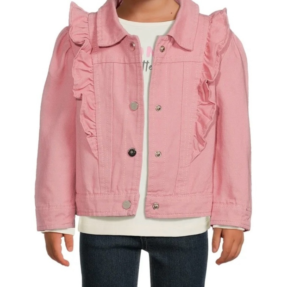 NWT Pink Ruffled Kids Jacket 3T